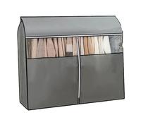 YGER JZGB Funda Burro Ropa, Perchero Cubierta, Tela no Tejida con Cremallera de 3 Vías, Ventana Transparente Grande y Sello Superior para Tendedero de un Solo Poste(Gray,150x50x120cm/59x20x47in)