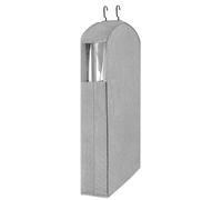 YGER JZGB Fundas Abrigos Armario, Fundas Ropa Armario con Cremallera Lateral y Ventana, Laterales Engrosados para Chaquetas de Plumas y Trajes(Gray,16x58x130cm/6x23x51in)