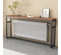 YGER JZGB Modernos Estante Radiador, Consola Recibidor con Almohadilla de Goma, Estructura Metálica, Estante para Radiador para Recibidor, Salón, Dormitorio(Black,140x20x90cm/55x8x35in)