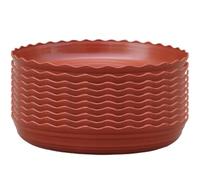 YGER JZGB Plato para Macetas Redondo de Plástico Recoge Agua, Bandeja para Plantas, 10 Uds | Bandeja de Goteo para Plantas Redonda Riego por Abajo para Alféizares, Balcones, Salón, Jardín(Red,44x4.5cm/17.3x1.8in)