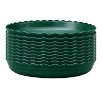 YGER JZGB Plato para Macetas Redondo de Plástico Recoge Agua, Bandeja para Plantas, 10 Uds | Bandeja de Goteo para Plantas Redonda Riego por Abajo para Alféizares, Balcones, Salón, Jardín(Green,22x3cm/8.7x1.2in)