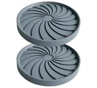 YGER JZGB Plato para Plantas Resistente con Ruedas Ocultas, 2 Unidades | Soporte Redondo Móvil para Plantas, Capacidad de 50 kg para Hogar, Jardín, Patio(Gray,29x4.4cm/11.4x1.7in)