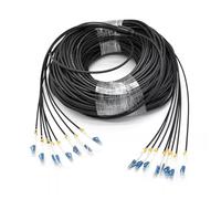 YGESZZAY Cable de Fibra Óptica Blindado TPU - LSZH Monomodo LC-LC, 2/4/6/8 Núcleos, Impermeable con Carrete PCD235 y Enchufe Protector LP24, 100m(TPU 4Cores 4LC-4LC)