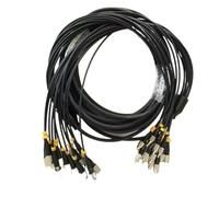 YGESZZAY Cable óptico blindado de TPU, multimodo OM3, 2/4/6/8/12 núcleos, LC,SC,FC,ST,UPC, un Puente de Fibra óptica Flexible, FTTH,50m,60m,70m,80m(6core LC-LC 70m)