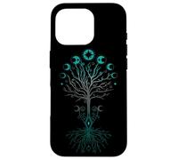 Yggdrasil Fresno Mundial - Moon Phases Tree of Life - Pagan Art Carcasa para iPhone 16 Pro