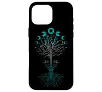 Yggdrasil Fresno Mundial - Moon Phases Tree of Life - Pagan Art Carcasa para iPhone 16 Pro MAX