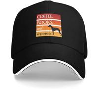 YGHAOWKJR Classic Coffee. Books. and Whippets Gorra de béisbol Sombrero de playa Sombreros de invierno para hombre Snapback Trucker Sombreros para hombres Mujeres
