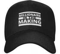 YGHAOWKJR Classic Millionaire in The Making - Gorra de béisbol de marca de lujo, gorra de golf, color negro, salida a la playa, hombre y mujer