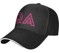 YGHAOWKJR Classic QA - Gorra de béisbol para mujer y hombre, diseño de texto rosa