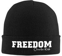 YGHAOWKJR Gorros clásicos de Charlie Kirk Freedom, gorros de otoño e invierno, diseño de calaveras, gorros retro, unisex, para adultos, gorra elástica para exteriores.