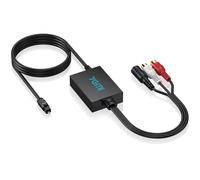 YGiTK 192kHz Convertidor Digital a Analógico +3.5mm SPDIF a RCA Conversor DAC SPDIF Toslink a Audio Analógico Estéreo RCA L/R Adaptador de Audio con Cable Óptico para HDTV