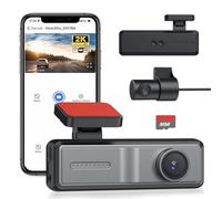 YGiTK Dash CAM Cámara Delantera y Trasera-2K HD Delantera + 1080P Trasera Dashcam, 32GB SD Card, Wi-Fi & App Control, Visión Nocturna, Modo Aparcamiento, G-Sensor Grabación en Bucle, 160°Ángulo Ancho
