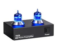 YGiTK Preamplificador de Fono de Válvulas de Vacío para Tocadiscos MM Preamplificador de Giradiscos Audio Hi-Fi Stereo con Interfaz Chapada en Oro para Altavoces Computadora