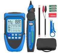 YGiTK Probador de Cable con POE Rastreador de Cables Multifunción de Red RJ45/POE con LCD Nueva Versión Buscador de Líneas Cable CAT5/5e CAT6 Cat7 Cat8 para Prueba de Polaridad de Voltaje de Batería