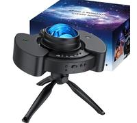 YGiTK Proyector Aurora Boreal con Altavoz Bluetooth, Proyector de Estrellas y Galaxias, Rotación 360°, Conexión Móvil y Área de Proyección Amplia para Adultos/Niños - Regalo Ideal