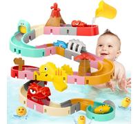 YGJT Juguetes Piscina Bebe 2 3 4 5 6 años, 48 Piezas Juguetes Bañera Bebé con Pista de Bolas DIY, Juguetes Agua baño Bebe con Ventosas, Regalos para Niños y Niñas