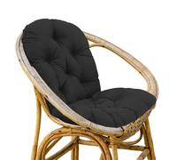 YGLEEULI Cojín for Silla de jardín al Aire Libre, Giratorio, Mecedora, Columpio, Respaldo, Almohada, Accesorios cómodos Conjunto Cojin de Asiento(Black)