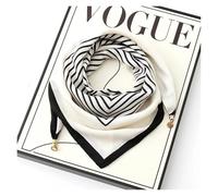 YGLEEULI Pañuelo cuadrado con hebilla magnética Bufanda cuadrada de seda con cierre magnético for mujer, calentador cuello, triángulo primavera, corbatas elegantes y versátiles(Color 11)