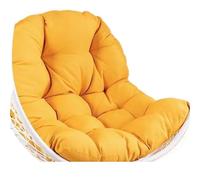 YGLEEULI Paquete de Cojines Gruesos for sillas Exterior: cojín for Asiento y Respaldo Silla Tipo Huevo, for hamacas, mecedoras Columpios Conjunto Cojin de Asiento(Yellow,Ordinary 1.5kg)