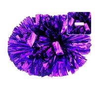 YGLONG Alfombrilla de Escaleras Pompones de animadoras metálicos Brillantes for serpentinas for Flor Mano for Bola pompón Decorador Baile for Club(Purple)