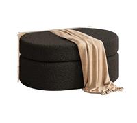 YGLONG Reposapiés Taburete Taburete Multifuncional for Cambiar Zapatos con Asiento for pies, cómodo Banco de Pasillo de Cachemira de Cordero, Muebles creativos for el hogar(Black 70x45x41cm)