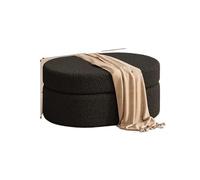 YGLONG Reposapiés Taburete Taburete Multifuncional for Cambiar Zapatos con Asiento for pies, cómodo Banco de Pasillo de Cachemira de Cordero, Muebles creativos for el hogar(Black 40x30x30cm)