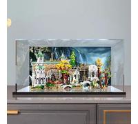 Yglophic Caja De Exhibición Acrílico Transparente para Lego 10316 Rivendell, Caja De Presentación para Coleccionables Caja De Presentación A Prueba De Polvo para Minifiguras (80 * 55 * 45cm C,3MM