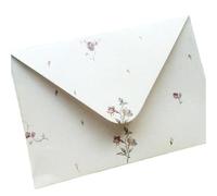 YGMNQAL 10 sobres elegantes de papel con ventana y diseño flores pequeñas 16 x 11 cm for invitaciones boda, regalos