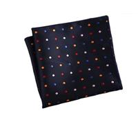 YGMNQAL 10pc Fashion Men Neck Tie Handkerchief Embriodery Suit Mens Wedding Silk Pocket Square Striped Red Hanky(Color-17)