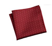 YGMNQAL 10pc Fashion Men Neck Tie Handkerchief Embriodery Suit Mens Wedding Silk Pocket Square Striped Red Hanky(Color-10)