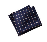 YGMNQAL 10pc Fashion Men Neck Tie Handkerchief Embriodery Suit Mens Wedding Silk Pocket Square Striped Red Hanky(Color-01)