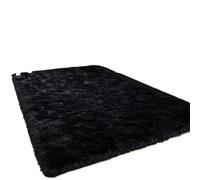 YGMNQAL 160 * 230 180 * 270 200 * 300cm Oversized Living Room Carpets For Winter Black and Grey Non-Slip Artificial Velvet Thick Large Rugs(Black,180x270cm)