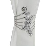 YGMNQAL 2 Pcs Modern Creative Wings and Rhinestone Design Curtain Folds For Bedroom, Living Room, Kitchen Curtains