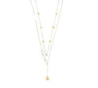 YGMNQAL 2 Piece Elegant Old Money Style Fashion Simple Sense Stainless Steel Four-Leaf Clover Flower Necklace Women(Necklace Set)