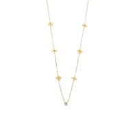 YGMNQAL 2 Piece Elegant Old Money Style Fashion Simple Sense Stainless Steel Four-Leaf Clover Flower Necklace Women(Clover Necklace)