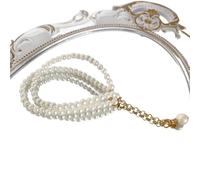 YGMNQAL 2 piezas, accesorios for sandalias con cadena de perlas, zapato anticaída elegante a la moda for tacones altos, dijes Vintage diseñador(2 pieces chains 03)
