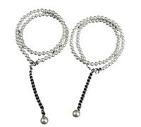 YGMNQAL 2 piezas, accesorios for sandalias con cadena de perlas, zapato anticaída elegante a la moda for tacones altos, dijes Vintage diseñador(2 pieces chains 05)