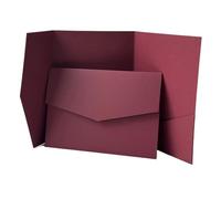 YGMNQAL 20 o 25 sobres de papel for invitaciones boda con bolsillo en blanco, personalizadas(Red,25pcs)