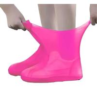 YGMNQAL 2Pair Waterproof Non-slip Silicone High Elastic Wear-resistant Shoe Cover for Rainy Day Reusable(Pink)