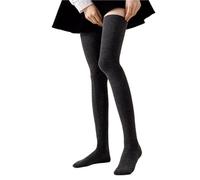 YGMNQAL 2pair Winter Thigh High Socks For Women 100cm Lengthened Stockings Solid Color Over The Knee Stocks Slim Velvet(Black)