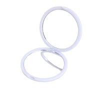 YGMNQAL 3PCS Simple Mini Hand-Held Mirror Double-Sided Folding Make-Up Portable Plastic Pocket Student(White)