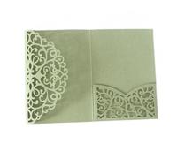 YGMNQAL 50 tarjetas de felicitación for invitaciones boda cortadas con láser, suministros for recuerdos bodas, cumpleaños y fiestas(Green)