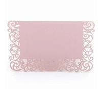 YGMNQAL 50 tarjetas de nombre con encaje perlado for decoración bodas, mesas, mensajes, felicitación, suministros for eventos y fiestas(Pink)
