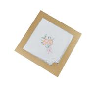 YGMNQAL 6 PCS Thin Pure White Cotton Embroidered Lace Handkerchiefs Gift Box, 28cm/11in, For Wedding & Home Decor