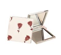 YGMNQAL 60mm Square Double-Side HD Mirror - Portable Pocket Makeup Mini Compact Cosmetic For Purse Travel(Color-01)