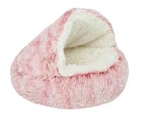 YGMNQAL Autumn and Winter Soft Plush Pet Bed and Warm and Cold Comforter Nest Shell Cat Semi-Enclosed(Color 1,60c60cm)