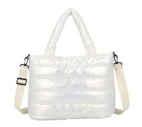 YGMNQAL Bags Women Winter Handbags Mobile Space Glossy Female Down Cotton-padded Jacket Shoulder Handbag(Color 05)