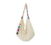 YGMNQAL Bolso Trenzado Mujer Bolso de mano tejido hueco, fresco y veraniego: gran capacidad, de un solo hombro, ideal for ocio y vacaciones.(White)