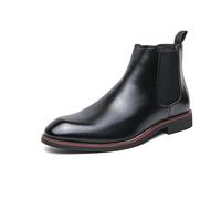 YGMNQAL Botas Chelsea Hombre Botas Chelsea For Hombre, Clásicas, Modernas, De Cuero, Con Suela Goma Antideslizante, For Uso Diario, Informales, Resistentes, Hasta El Tobillo(Black,40)