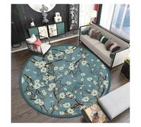 YGMNQAL Classical Flower & Landscape Round Rug - Elegant Aesthetic Decor For Study, Bedroom & Tabletop(Color3,Diameter 100cm(39in))